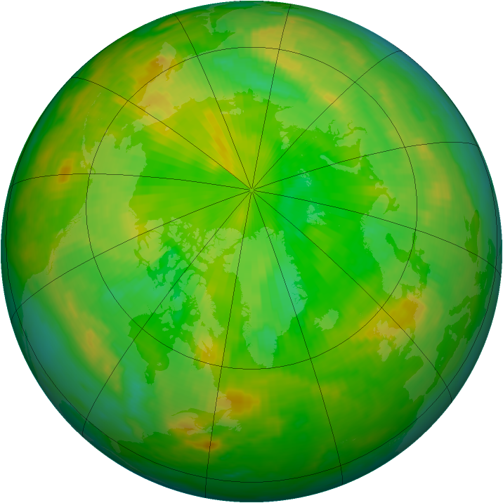 Arctic ozone map for 28 June 1998